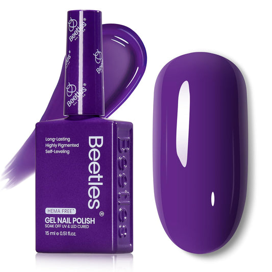 Beetles dark purple front bottle showing true color and label for easy selection