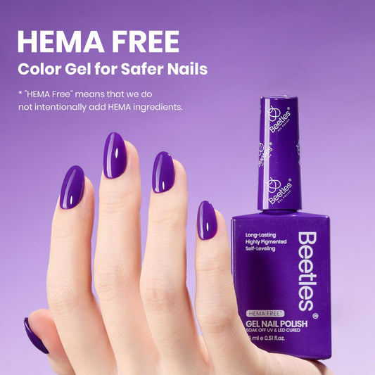Beetles brush stroke of dark purple demonstrating smooth application and opacity