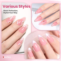 Beetles polish applied on hand for natural manicure and polished look