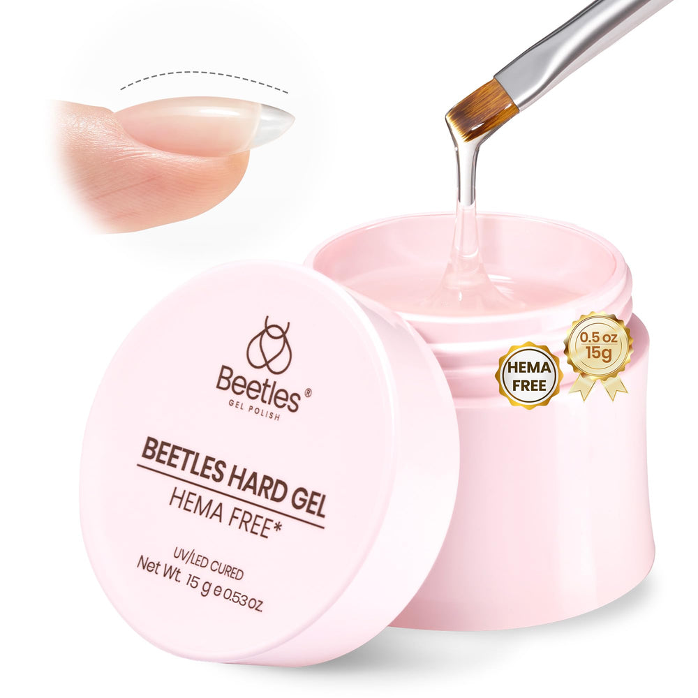 beetles Dewy Breeze front jar showing compact builder gel, convenient for travel and trials