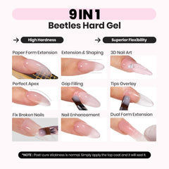 beetles Dewy Breeze texture close-up showing thick self-leveling gel, easier apex shaping