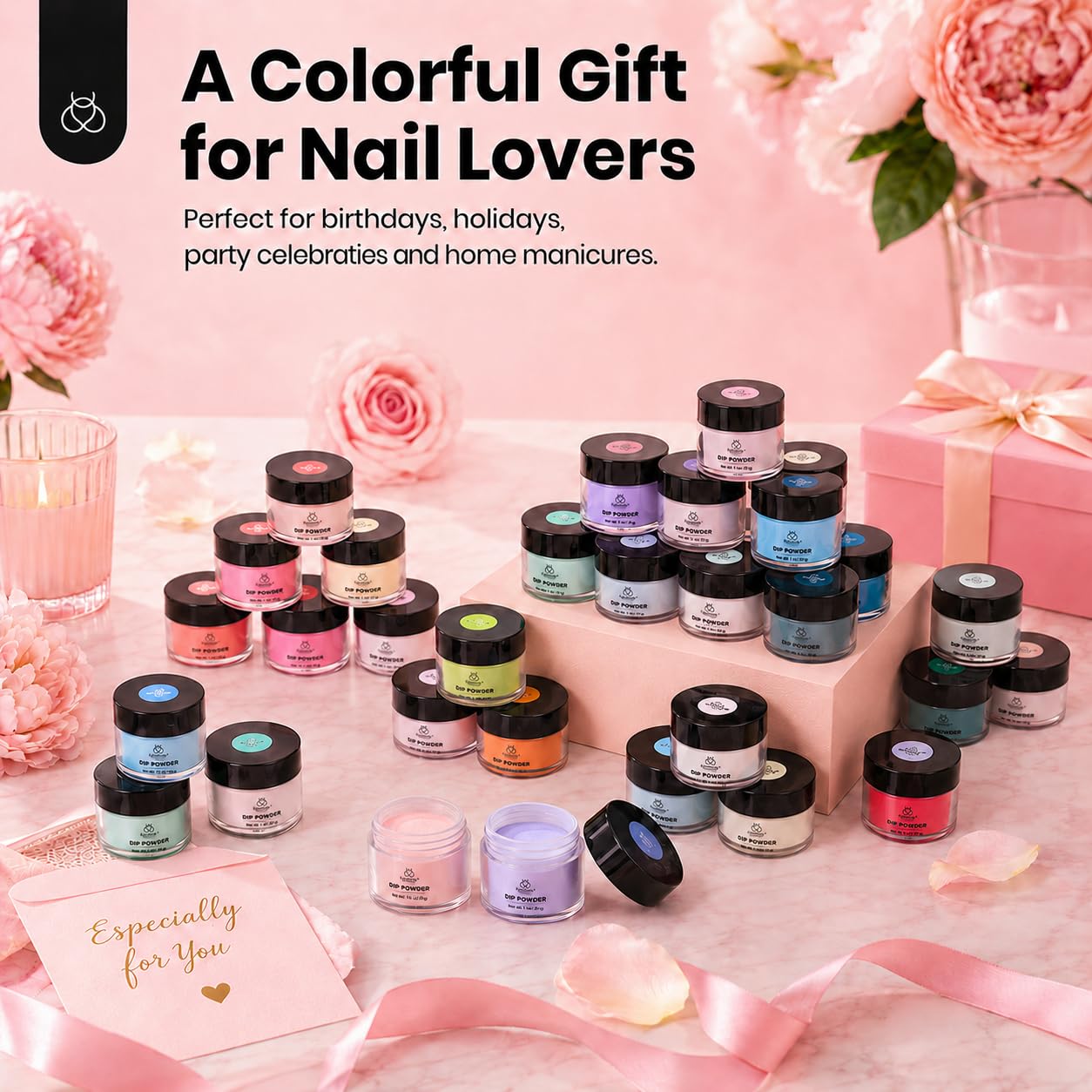 beetles gel polish size comparison with hand to show 0.35oz jars convenient for travel