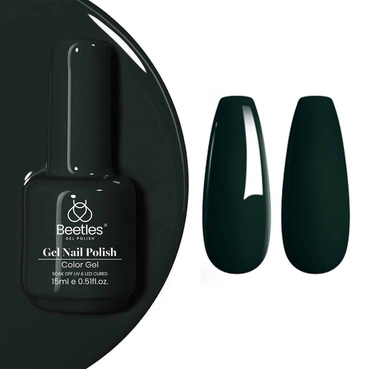 beetles Emma Emerald front bottle showing label and color for polished results