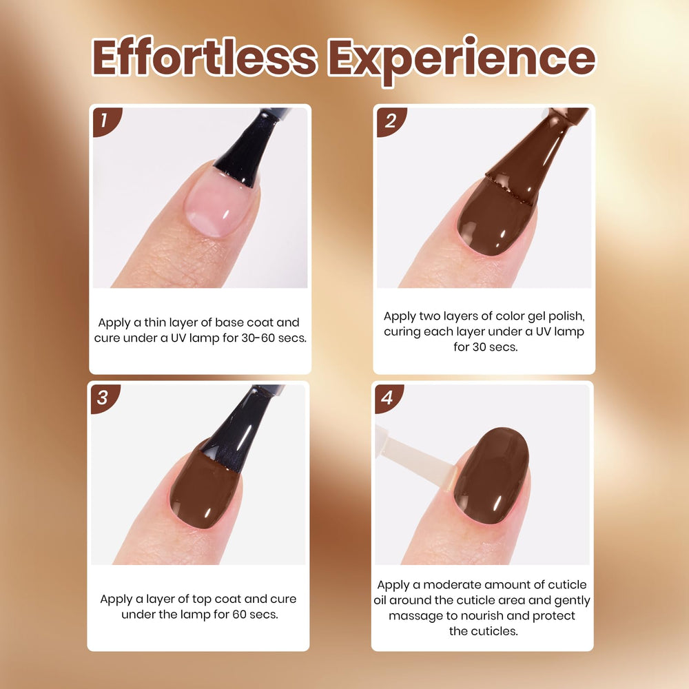 beetles gel polish styled on hands at a cozy cafe setting showing seasonal vibe benefit: warm, wearable look
