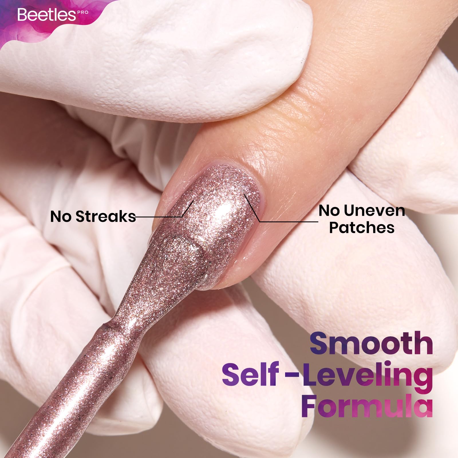 Beetles Gel Polish curing under LED lamp illustrating fast, even hardening benefit