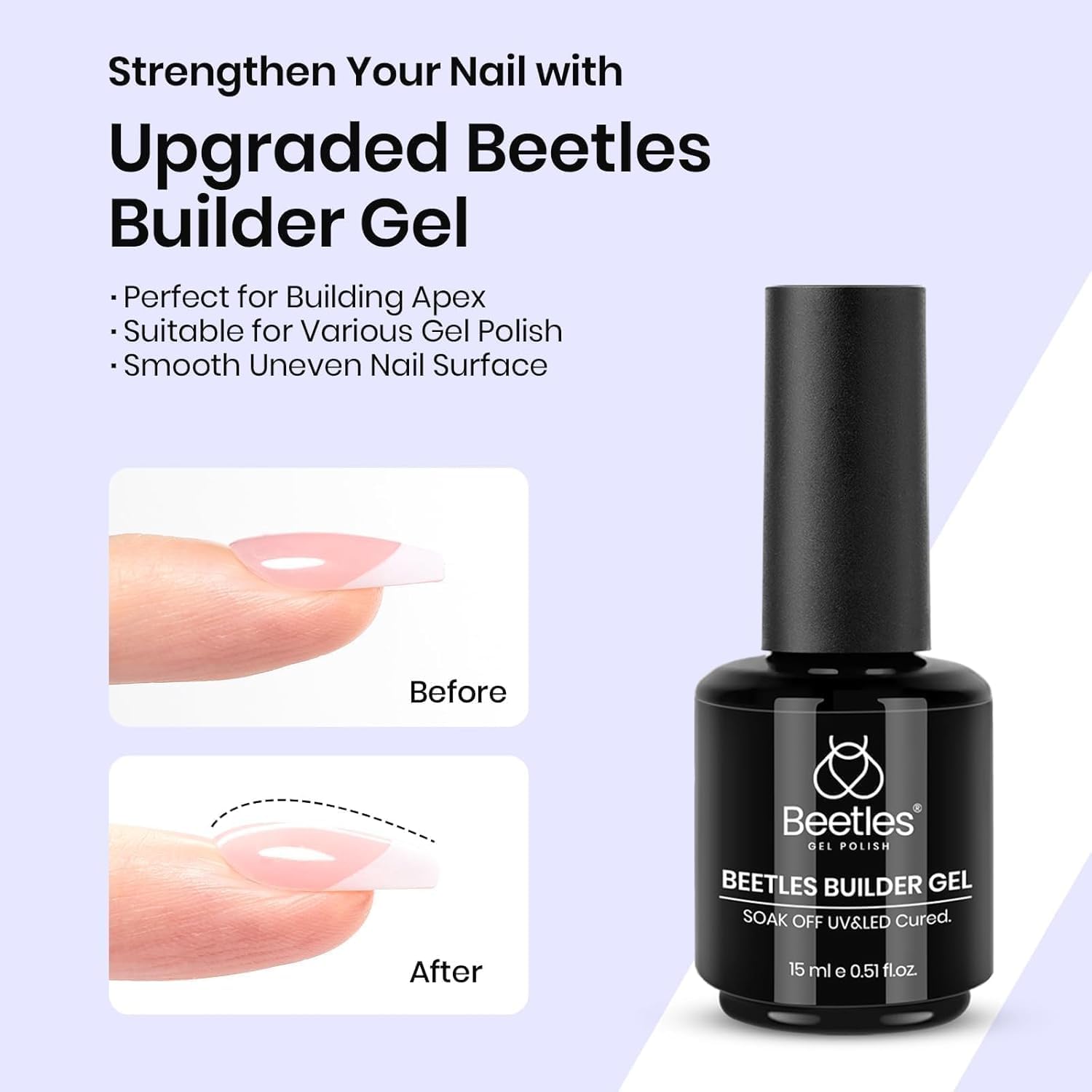 beetles Gel Polish extra glossy top coat swatch highlighting mirror-like shine