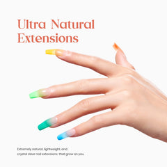 beetles finished french extensions lifestyle shot showing polished, wearable look