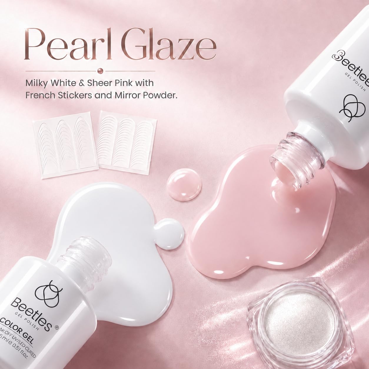 beetles finished glazed donut nails lifestyle shot showing luminous pearly results