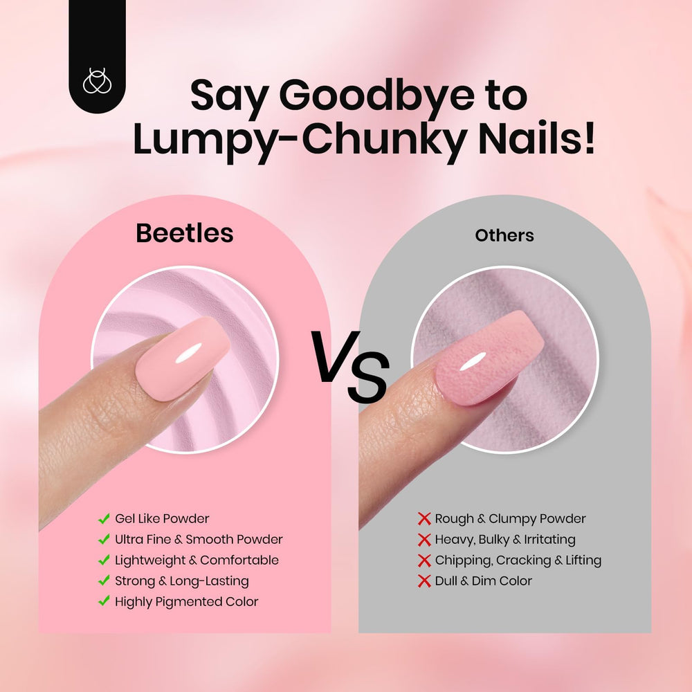 Beetles Gel Polish glossy finished nude-pink manicure for longevity