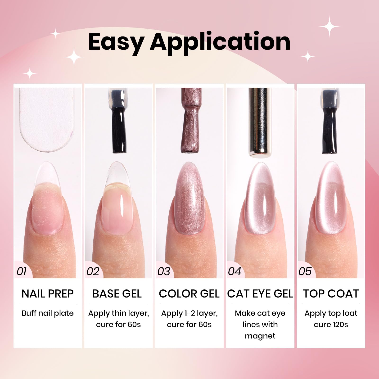 Beetles finished manicure on model highlighting wearable shimmer benefit