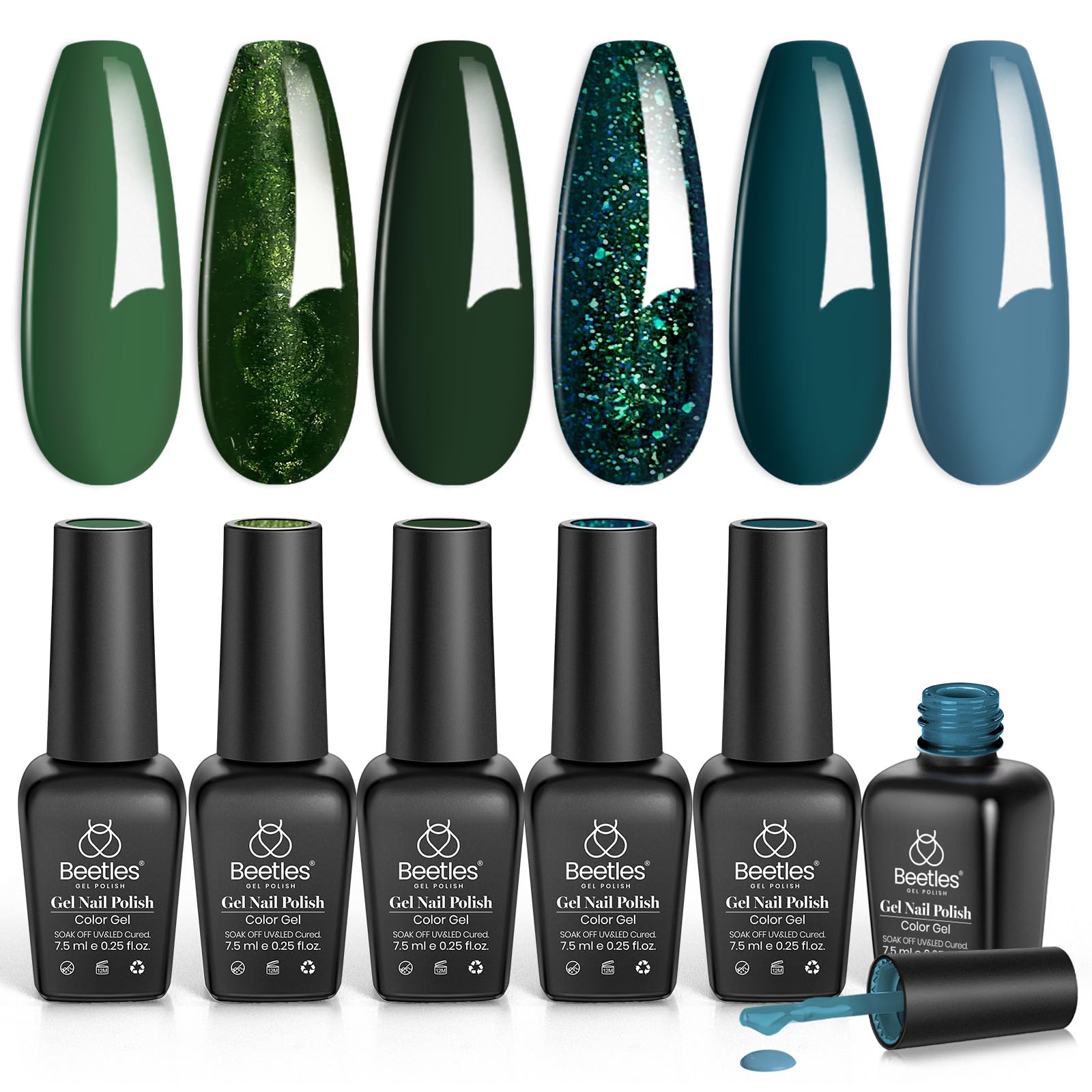 Beetles finished nails duo hand shot demonstrating glossy salon-quality shine