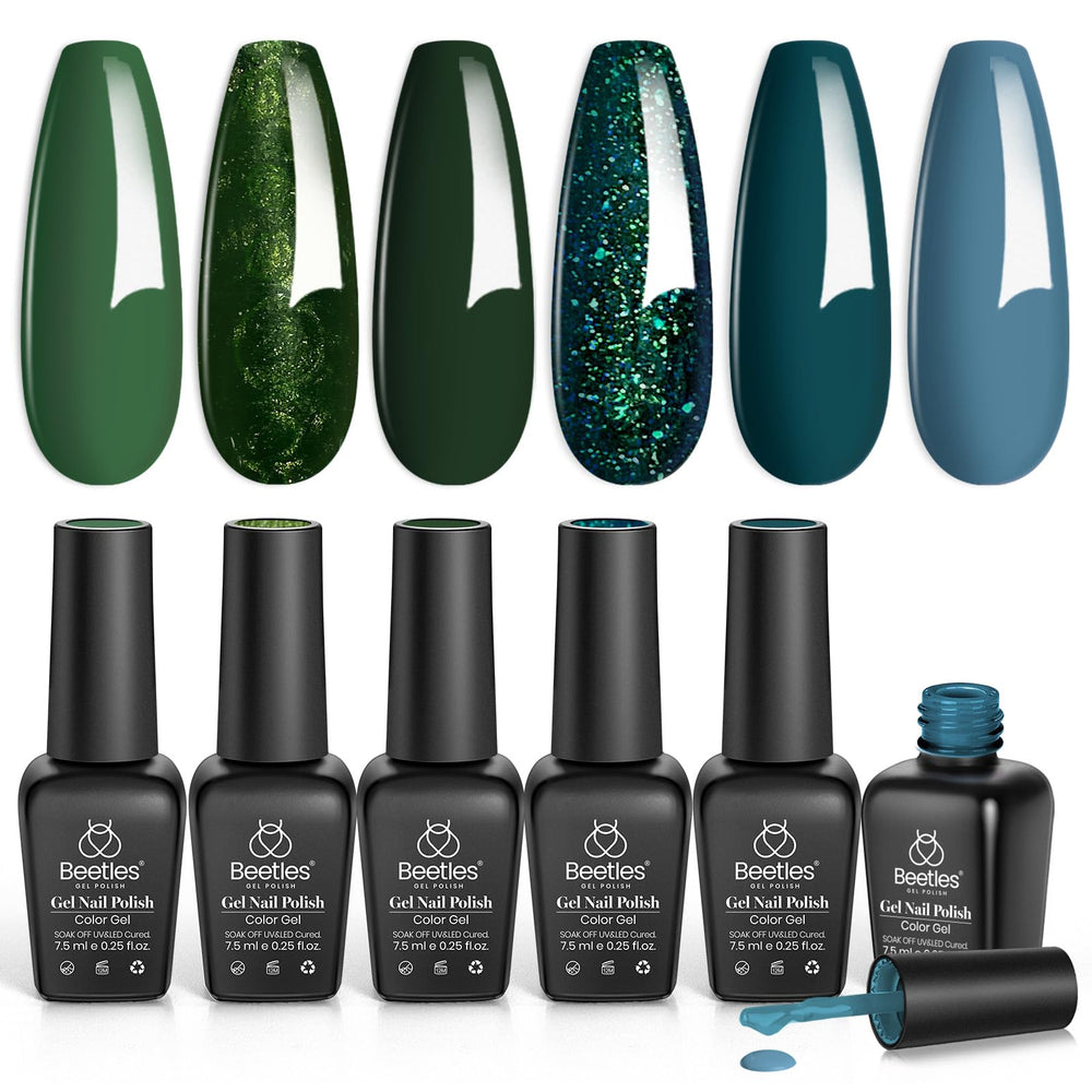 Beetles finished nails duo hand shot demonstrating glossy salon-quality shine