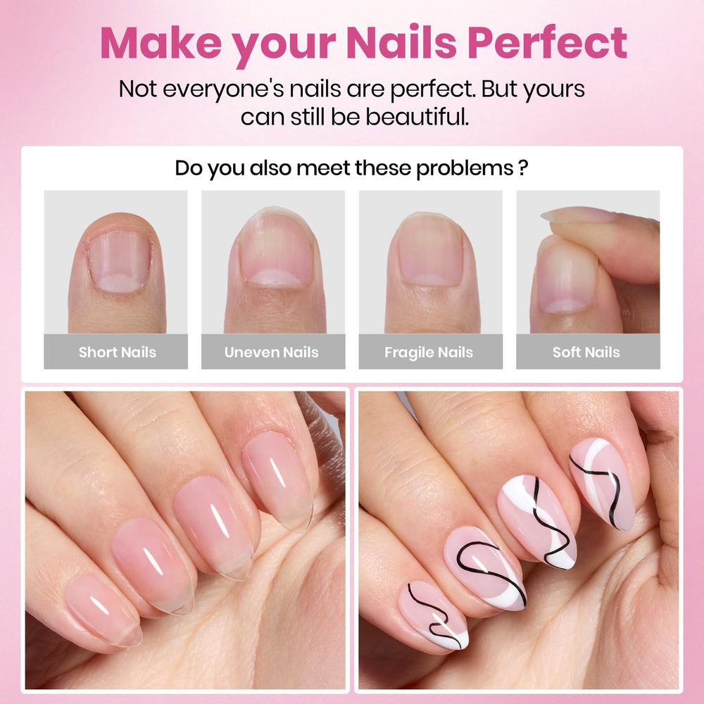 beetles applied tips on hand showing natural fit and long-lasting look