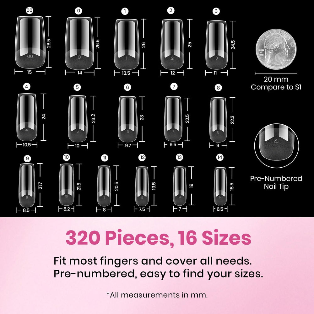 Beetles gel polish organized tray with numbered sizes for quick selection and matching