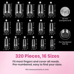 Beetles gel polish organized tray with numbered sizes for quick selection and matching