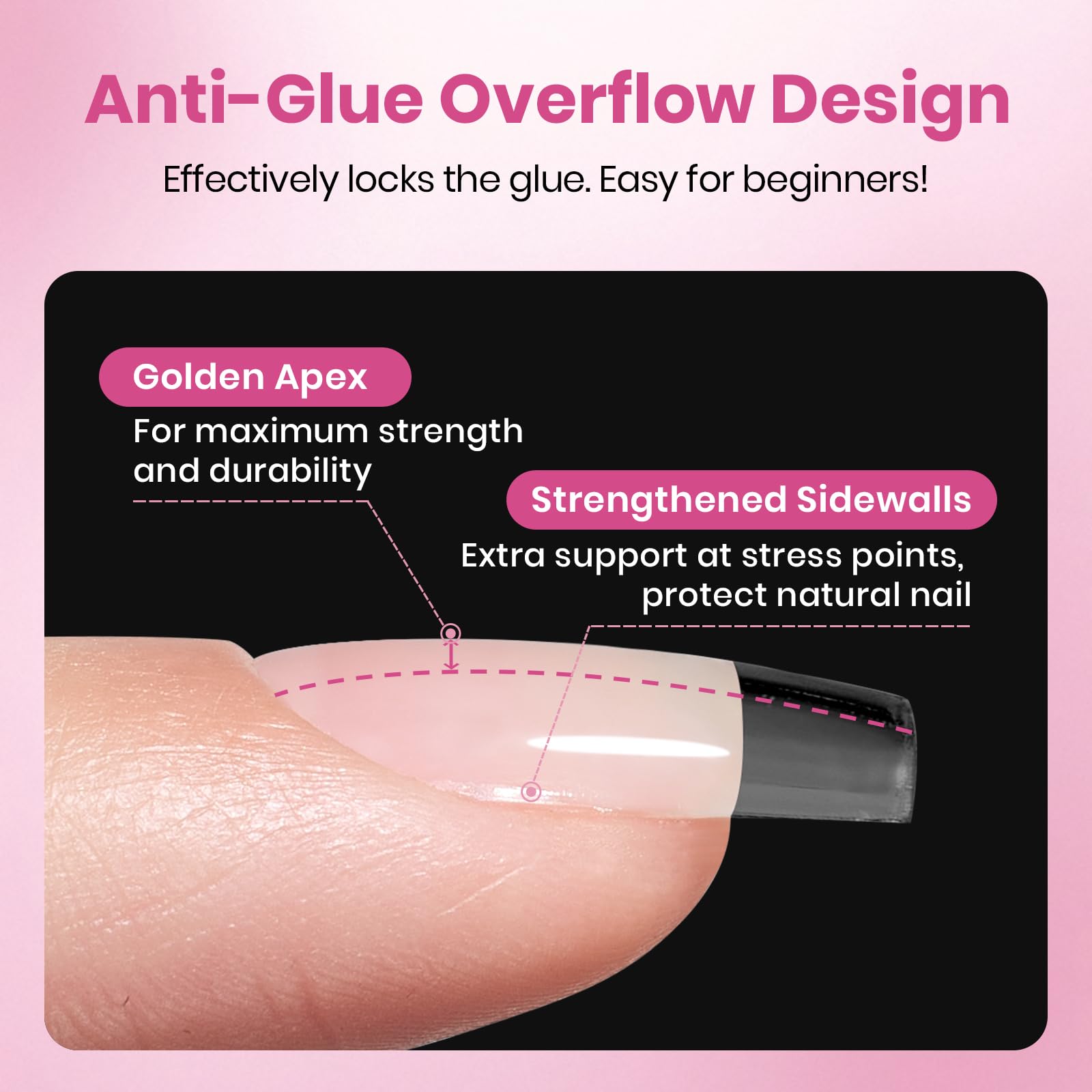 beetles Gel Polish edge and back detail of thin back edge, seamless adherent fit