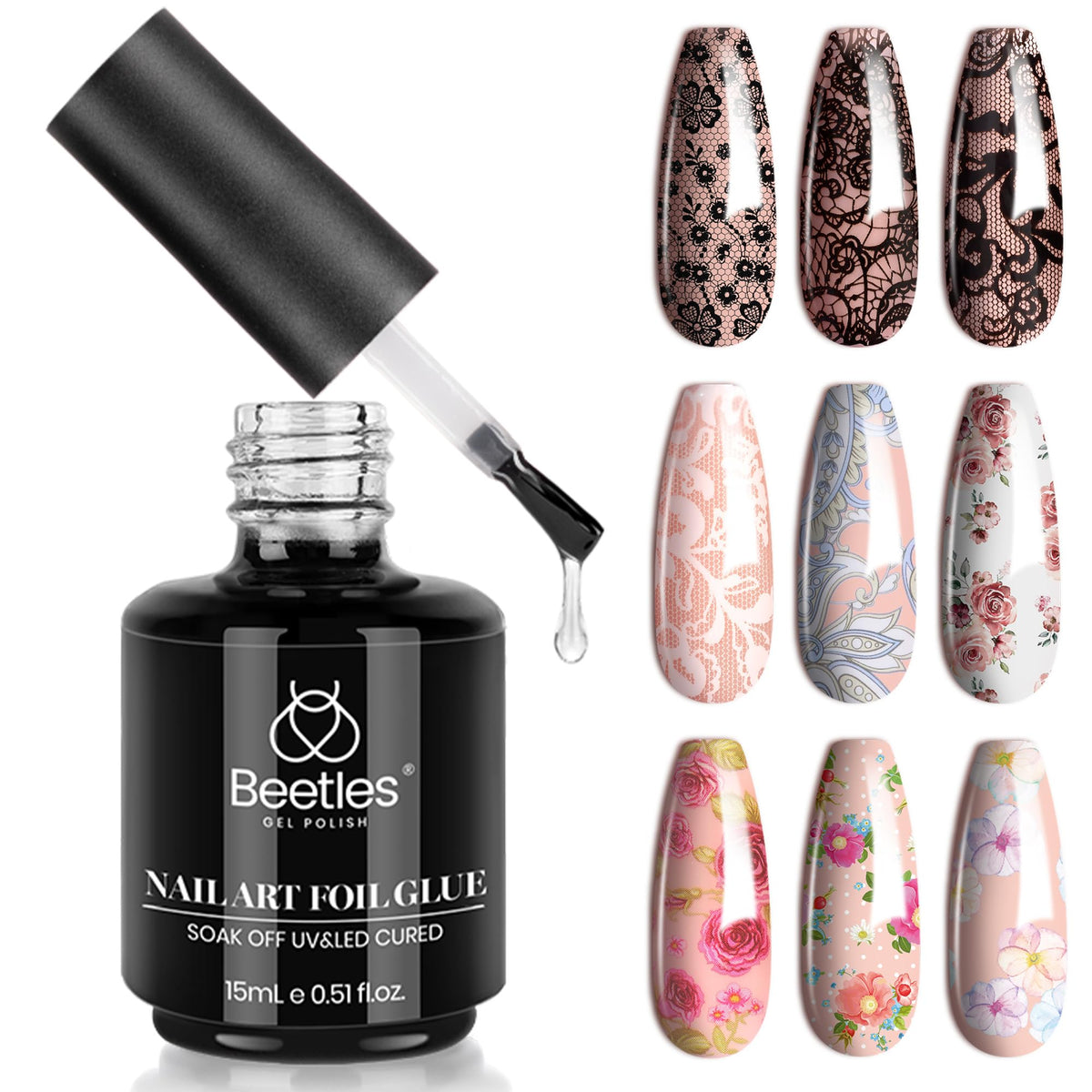 Beetles Gel Polish front bottle showing label and 15ml size benefit