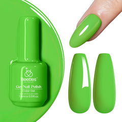 Beetles bottle front view showing forest green neon color and 15ml size benefit