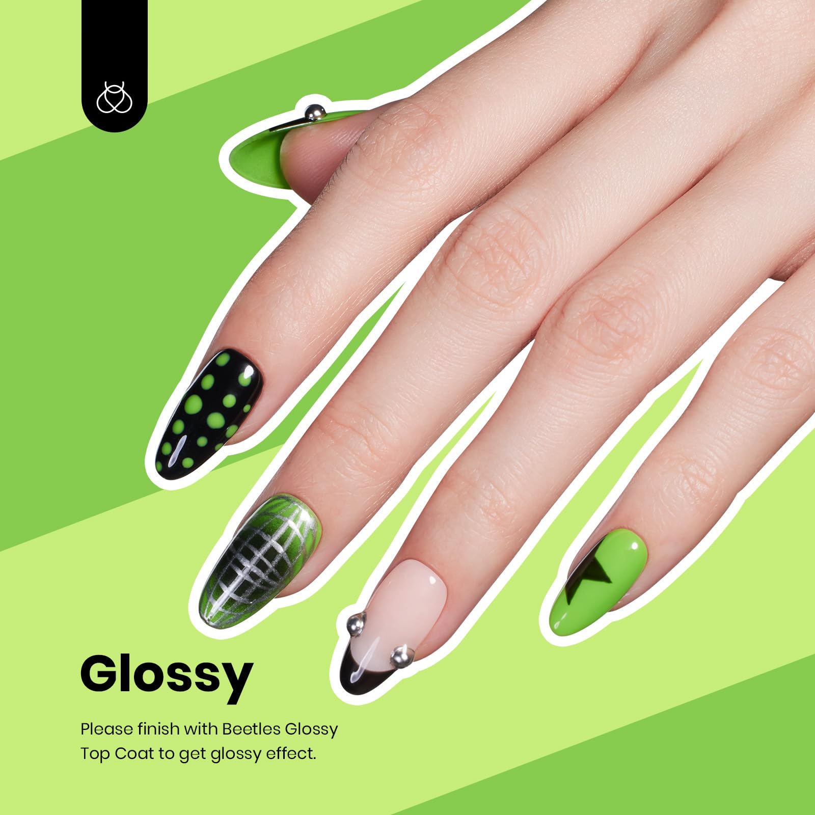Beetles swatch fan with multiple coats showing strong, opaque coverage