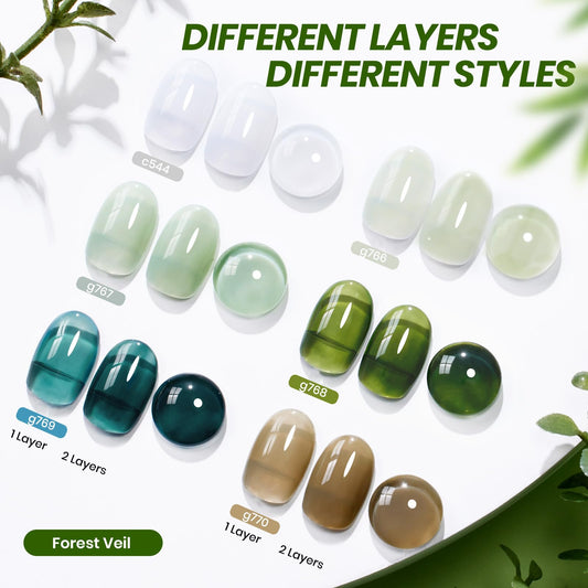 Beetles palette swatches displaying all six jelly gel shades for color planning