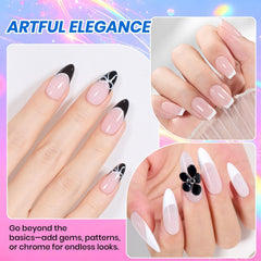 Beetles Gel Polish used for French manicure demo highlighting crisp contrast tips