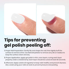 beetles hands with French manicure showing final clean white tip result