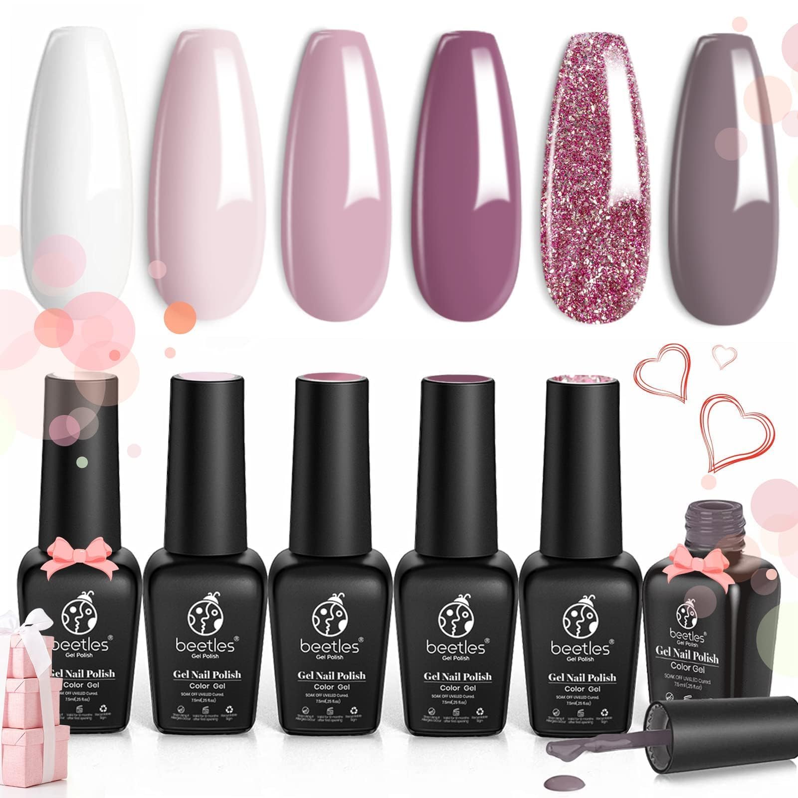 Beetles Gel Polish finished French tip example illustrating crisp, elegant lines