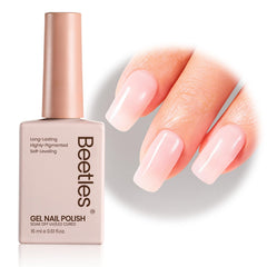 beetles bottle front view showing 15ml jelly nude pink and glossy finish benefit