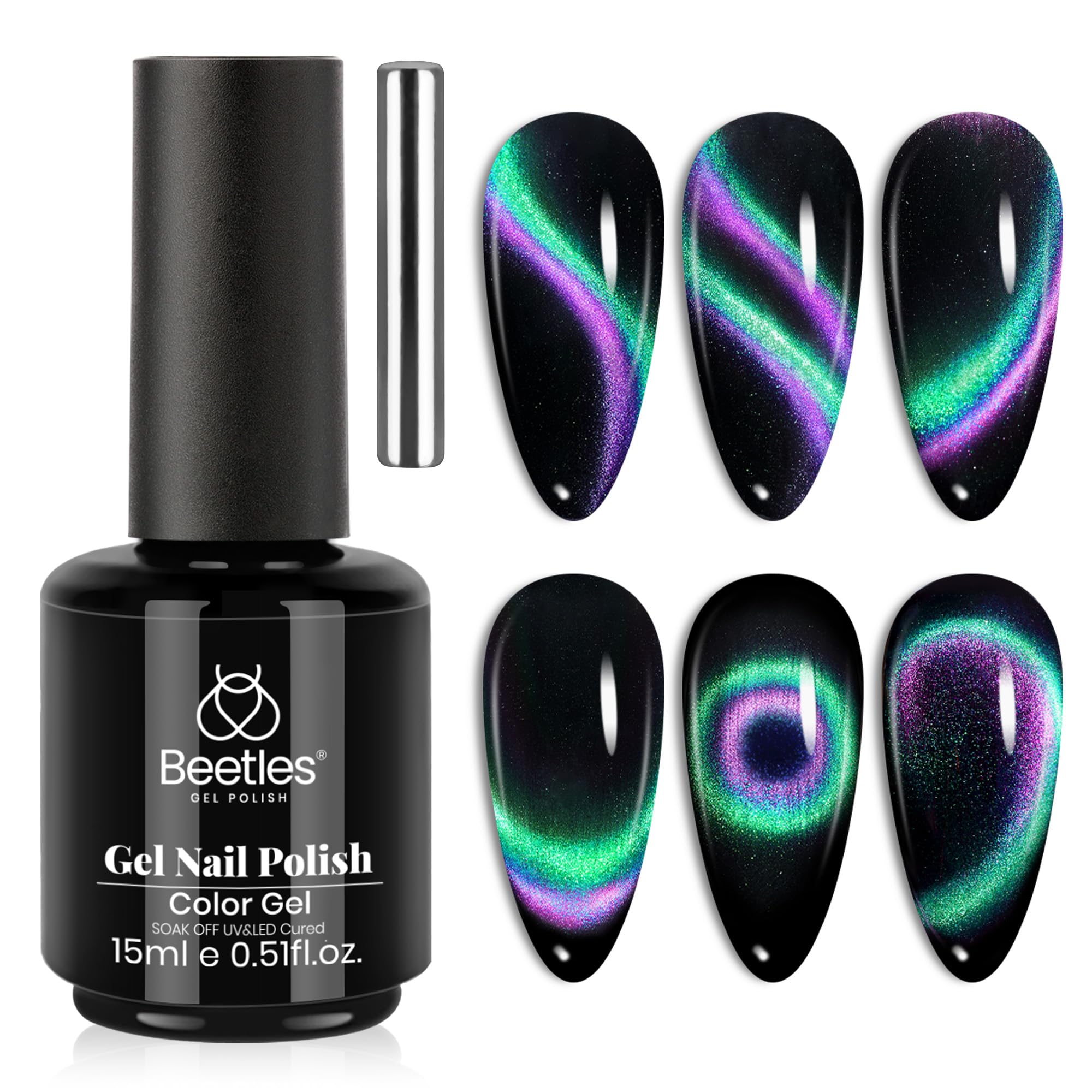 beetles front bottle galaxy drift showing color shift and glossy finish