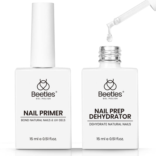 Beetles front bottles showing both 15ml dehydrator and primer for dependable prep