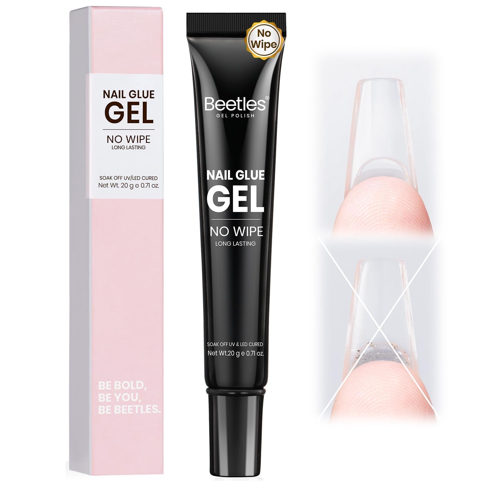 Beetles front packaging of 20g glue gel showing product clarity and professional quality