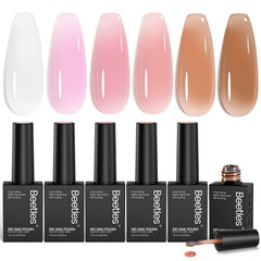 Beetles front packaging showing six jelly gel bottles and color range benefit versatility