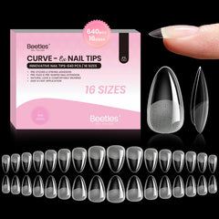 beetles gel almond tips front packaging showing full kit for convenient storage and selection