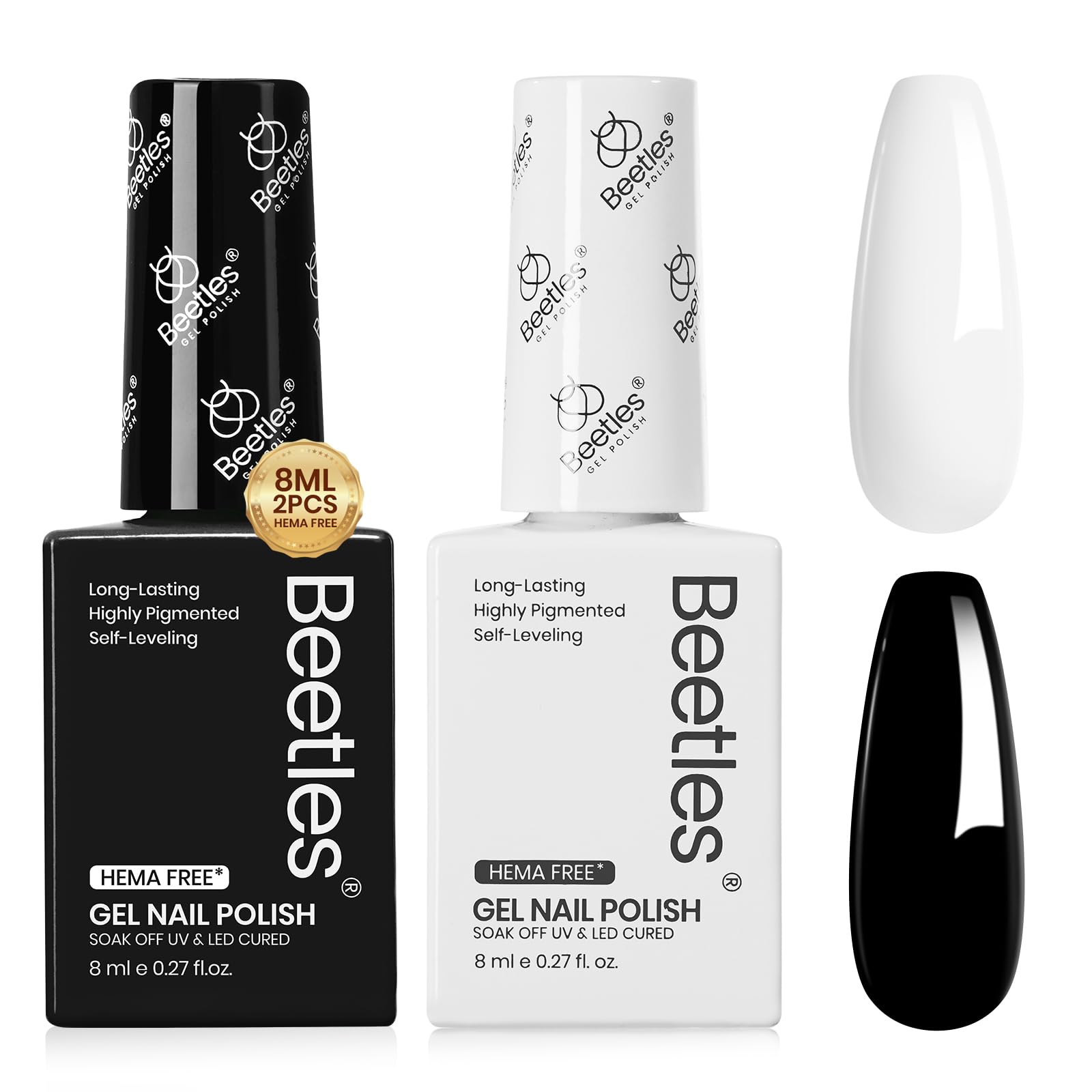 beetles front packaging showing both black and white bottles and easy identification