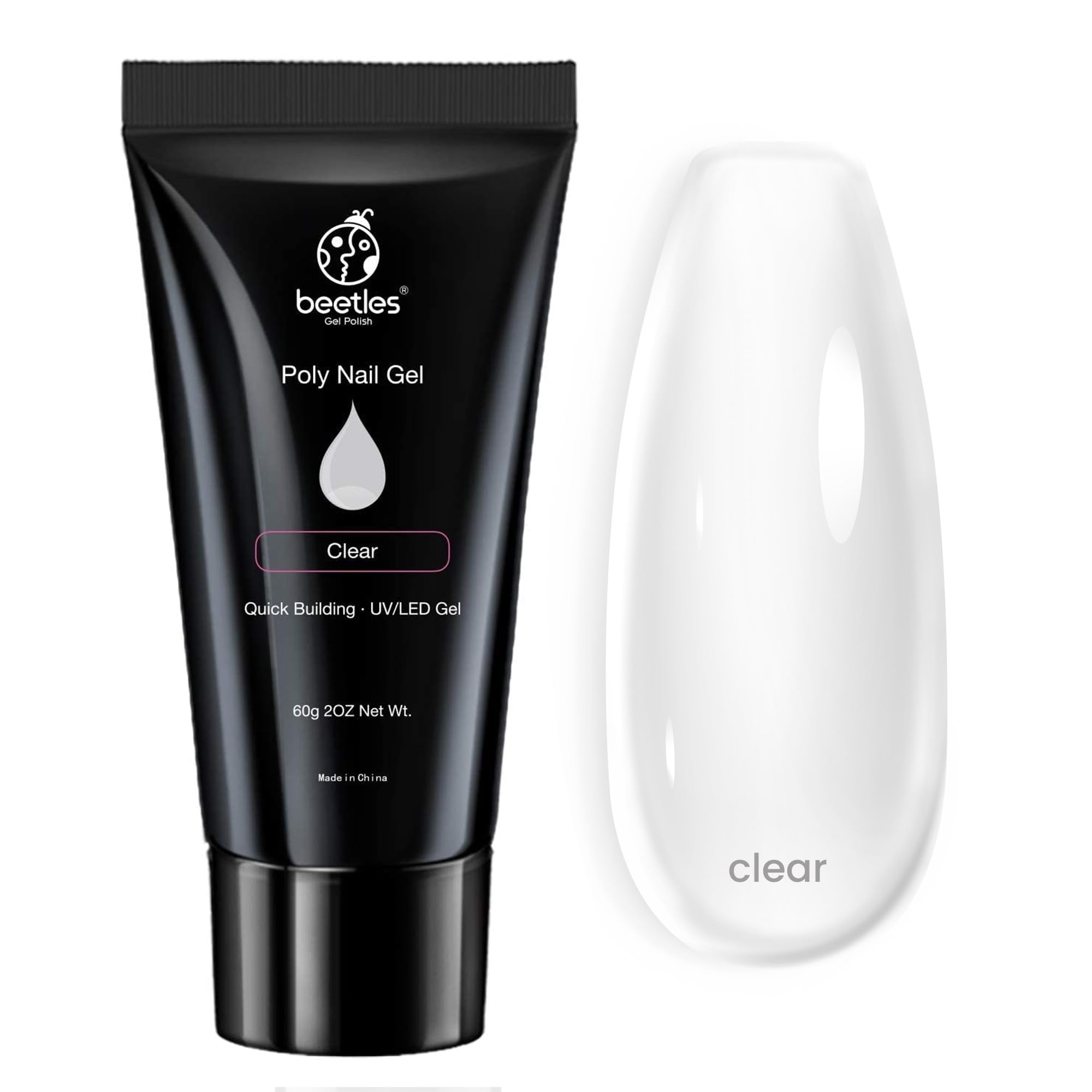 beetles front packaging showing clear builder gel benefits of large-volume supply