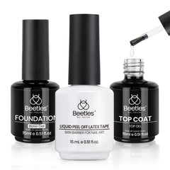 beetles Gel Polish front packaging showing three included bottles for convenient travel
