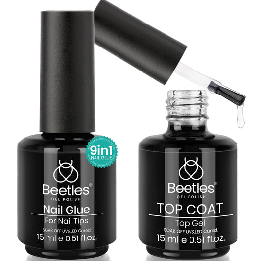 beetles front packaging showing kit and benefits for quick home manicures