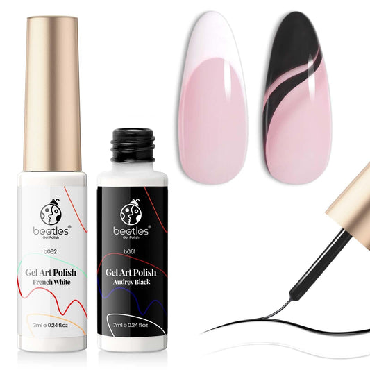 beetles front packaging showing two gel liner pens and product benefits