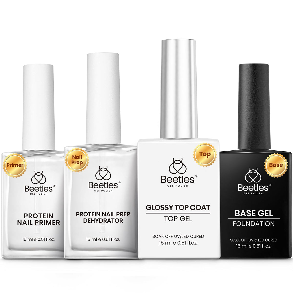 beetles front packaging showing complete 4pc kit and professional presentation benefit