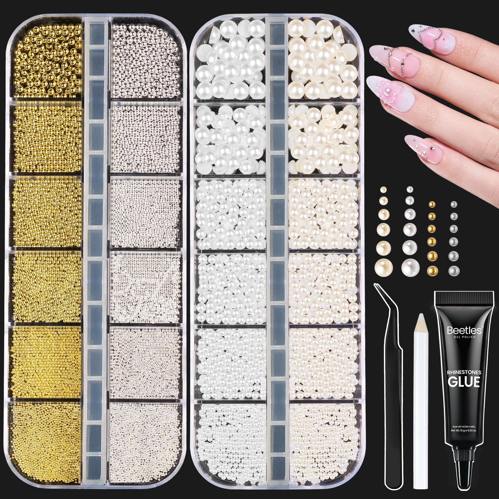 beetles front packaging showing full kit and organized compartments for easy storage