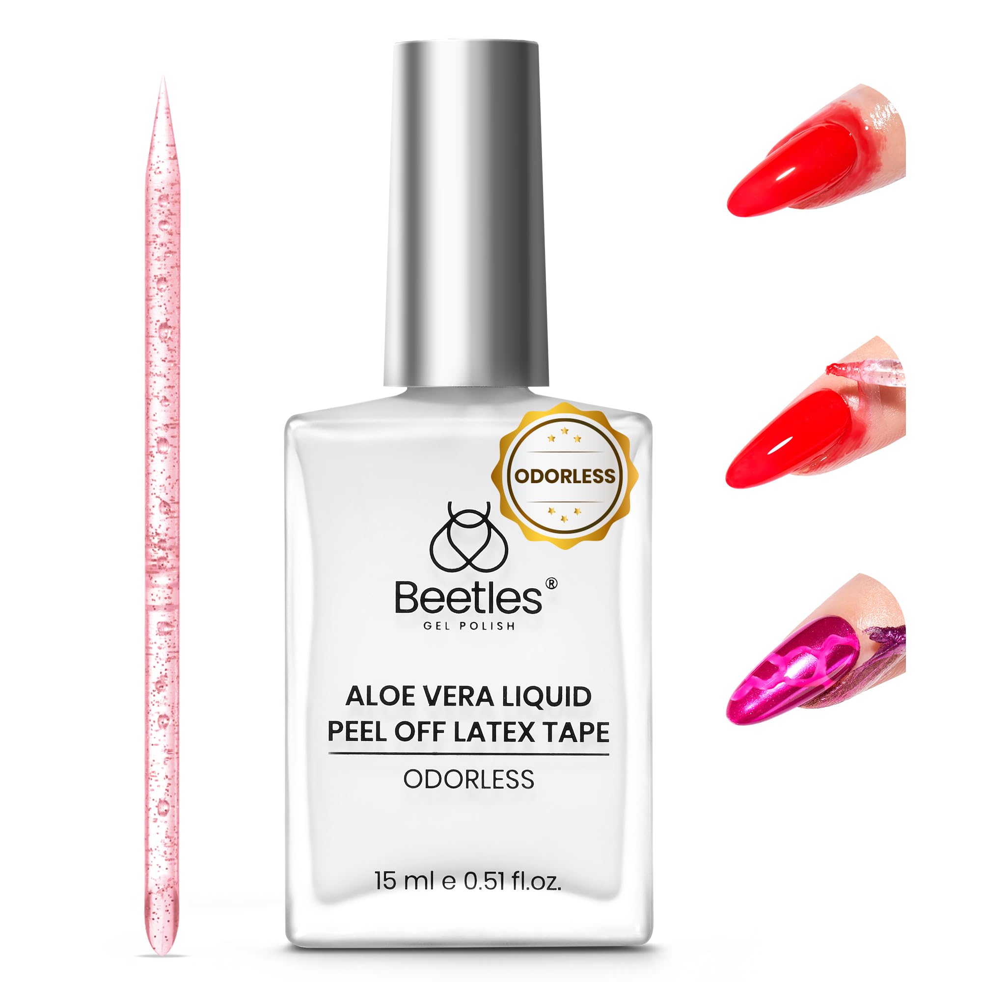 beetles front packaging showing 15ml bottle and label for clear identification and neat storage