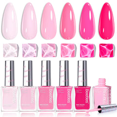 Beetles front packaging showing Love in Echo six-color set and quick-dry benefit