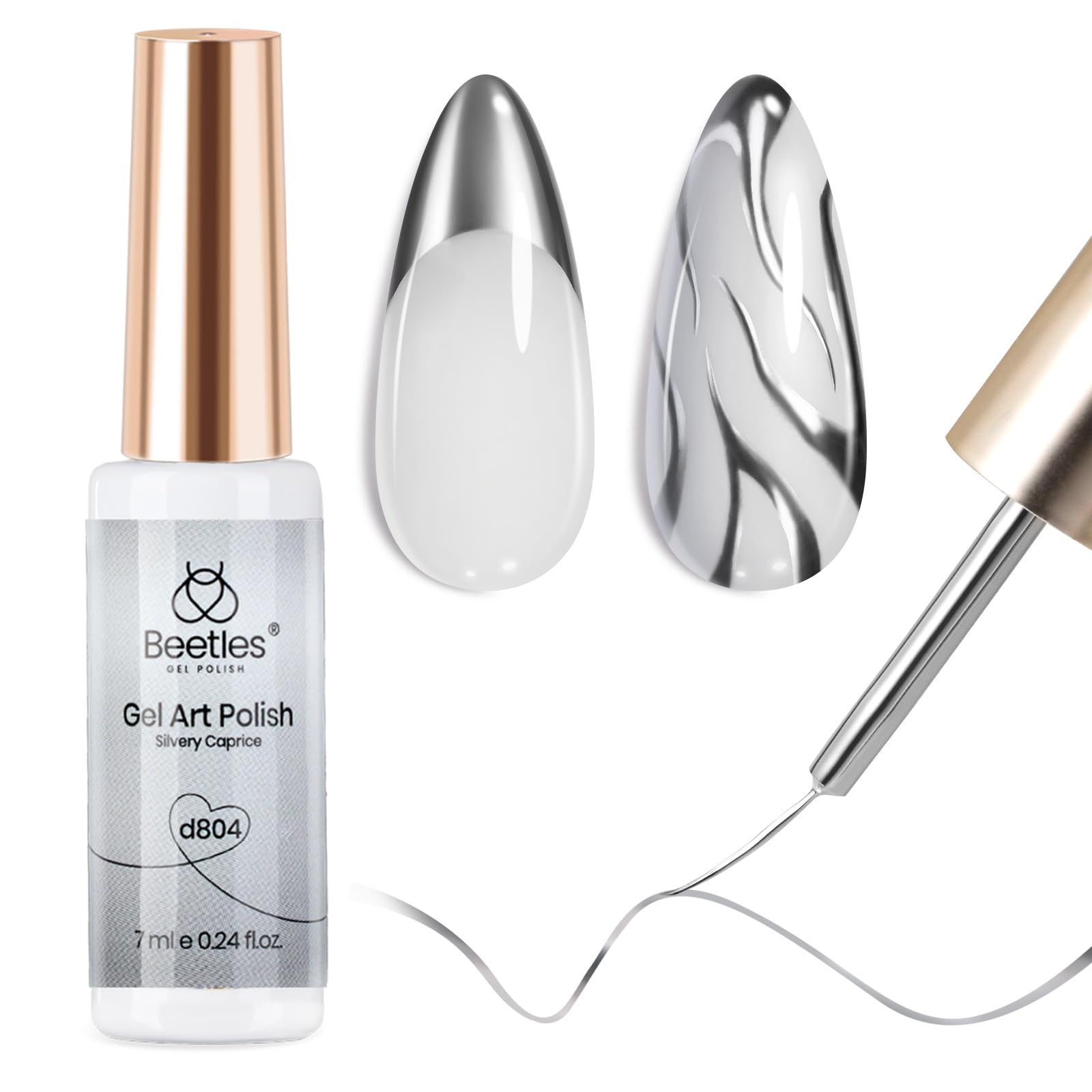 Beetles metallic silver liner front packaging showing product clearly