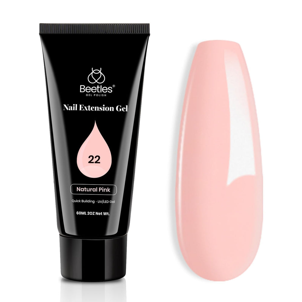 Beetles front packaging showing natural pink tube and quantity benefit