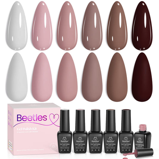 beetles front packaging showing all six neutral gel bottles and neat presentation