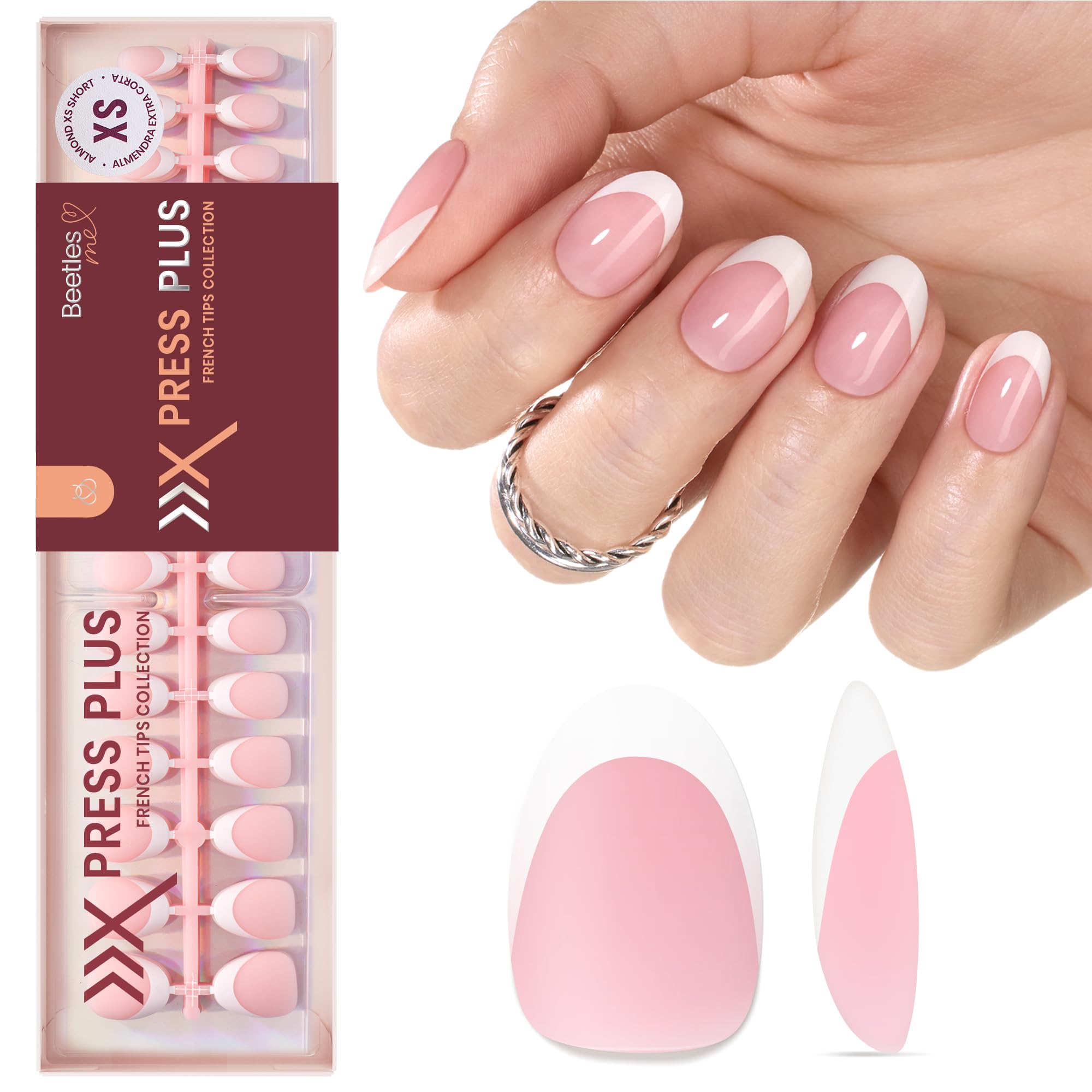 Beetles Gel Polish front packaging showing 224-piece Petal French kit and benefits