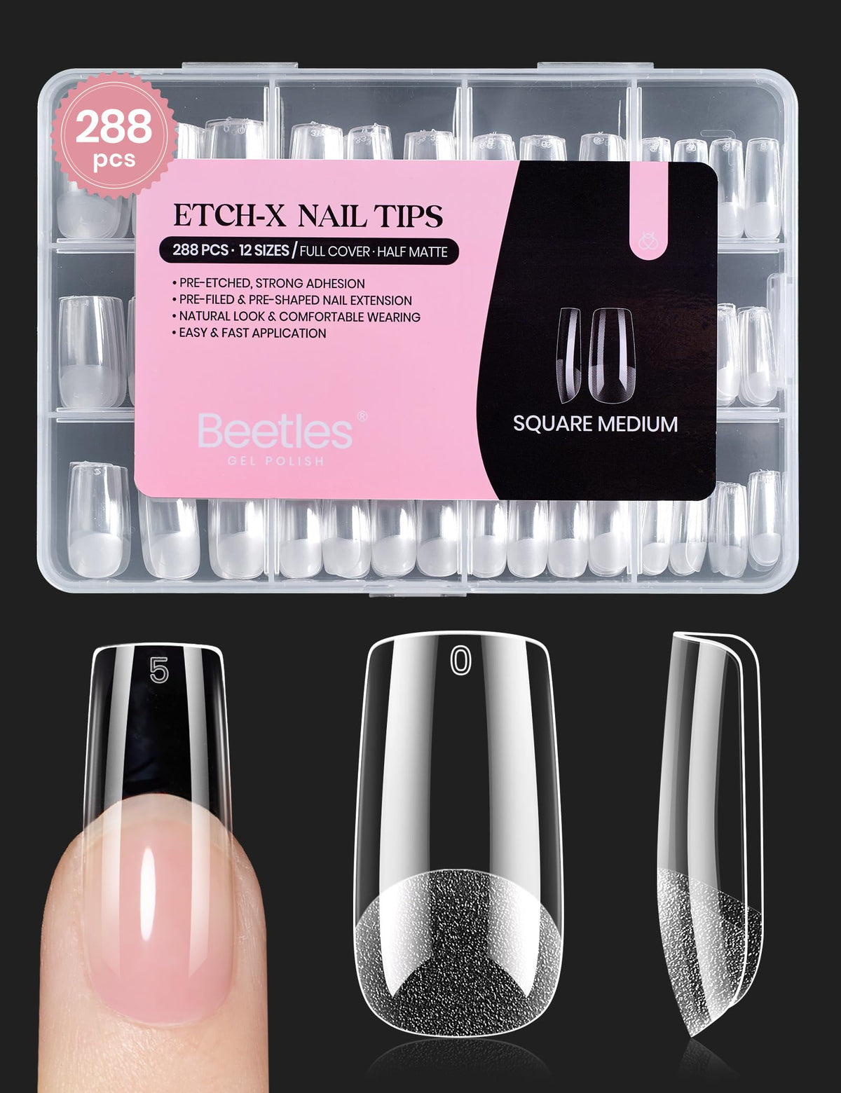 beetles front packaging showing 288-piece kit and neat arrangement, convenient supply