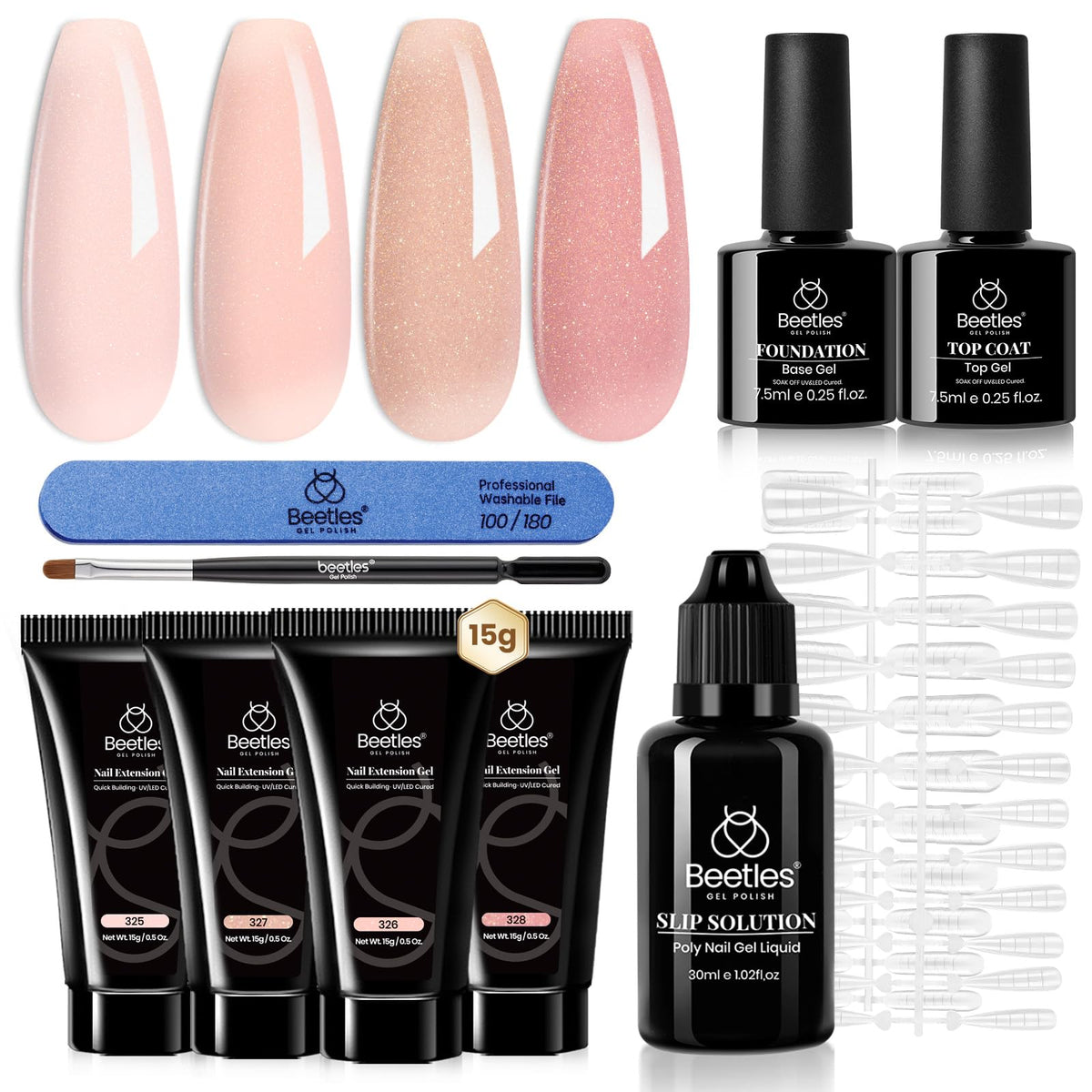 Beetles front packaging showing full kit for easy home or salon use