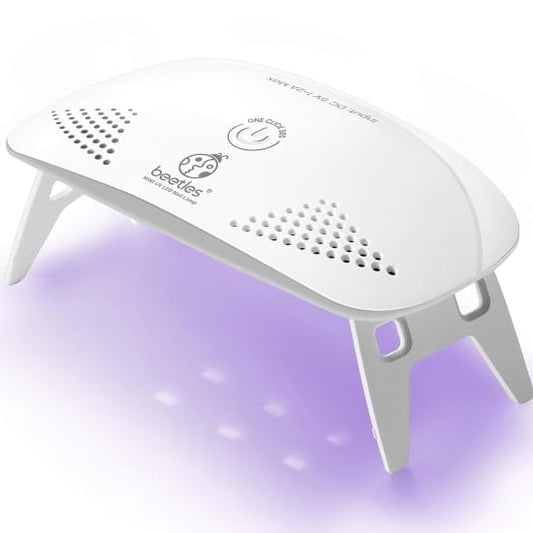 Beetles Gel Polish front view of compact LED lamp showing portable design and easy storage