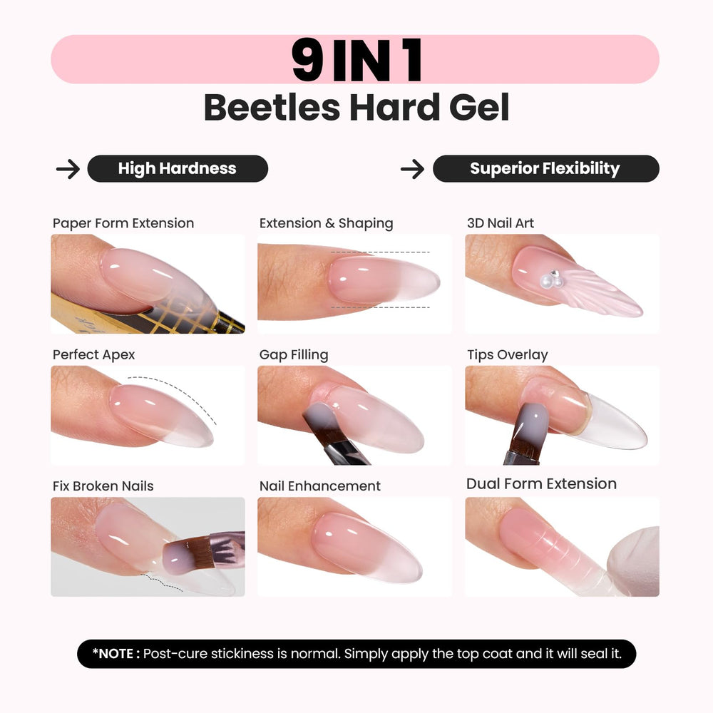 beetles gel polish being applied with brush for controlled application and strength